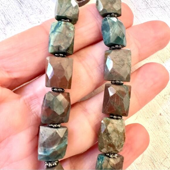 Leather cord beaded pendant tassel necklace - Picture 3 of 11